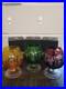 Set Of 3 Colored Crystal NACHTMANN Traube Cognac/Brandy Glasses Mint In Box