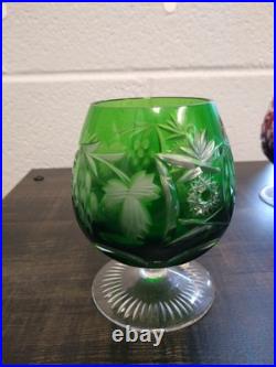 Set Of 3 Colored Crystal NACHTMANN Traube Cognac/Brandy Glasses Mint In Box