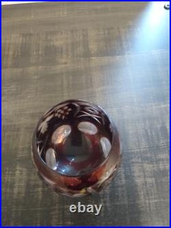Set Of 3 Colored Crystal NACHTMANN Traube Cognac/Brandy Glasses Mint In Box