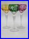 Set Of 3 Nachtmann Traube Cut to Clear Crystal 8 1/4 Tall Hock Wine Glasses