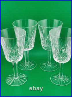 Set Of 4 1950's Waterford Lismore Claret Wine Glasses. 7 In. Excellent Cond