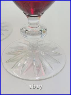 Set Of 4 AJKA Crystal Cut to Clear Iced Tea Water Goblets Glasses Proinnseas