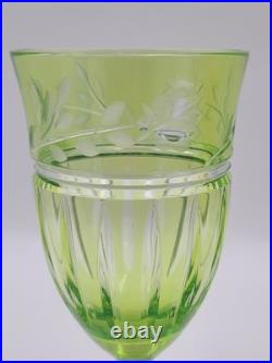 Set Of 4 AJKA Crystal Cut to Clear Iced Tea Water Goblets Glasses Proinnseas