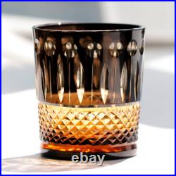 Set Of 4 Glasses Crystal Style Colored Whiskey Tumbler Handmade Gift Pack