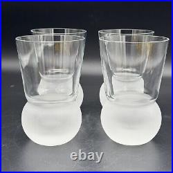 Set Of 4 Kate Spade Park Place By Lenox Double Old Fashion Frosted Ball Stems