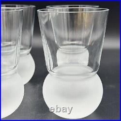 Set Of 4 Kate Spade Park Place By Lenox Double Old Fashion Frosted Ball Stems