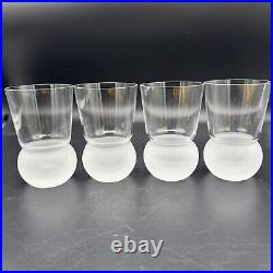 Set Of 4 Kate Spade Park Place By Lenox Double Old Fashion Frosted Ball Stems