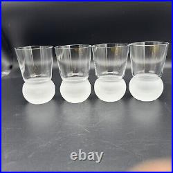 Set Of 4 Kate Spade Park Place By Lenox Double Old Fashion Frosted Ball Stems