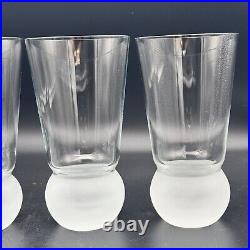 Set Of 4 Kate Spade Park Place By Lenox Highball Frosted Ball Stems Discontinued