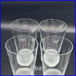 Set Of 4 Kate Spade Park Place By Lenox Highball Frosted Ball Stems Discontinued