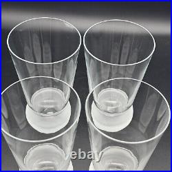 Set Of 4 Kate Spade Park Place By Lenox Highball Frosted Ball Stems Discontinued