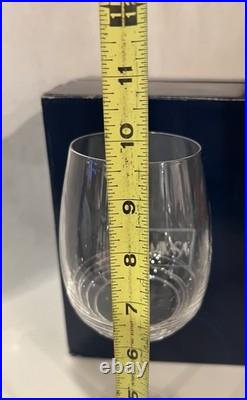 Set Of 4 NEW Mikasa Swirl Clear 9 1/2 17oz Clear Water Goblets Wine Glasses NIB