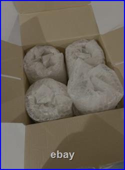 Set Of 4 NEW Mikasa Swirl Clear 9 1/2 17oz Clear Water Goblets Wine Glasses NIB