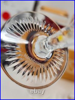 Set Of 4 Nachtmann Traube Crystal Cordial Glasses New Boxes Purple Red Golden