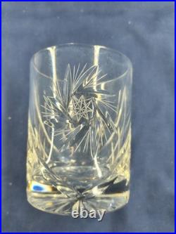 Set Of 4 Rare Ajka Crystal Csopak Old Fashioned Glass 3-3/4 tall Hungary