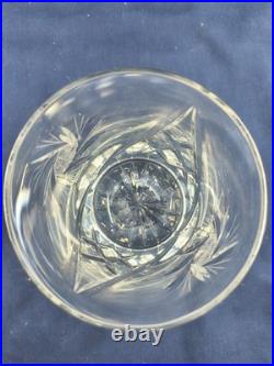Set Of 4 Rare Ajka Crystal Csopak Old Fashioned Glass 3-3/4 tall Hungary