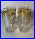 Set Of 4 Saint Louis Massenet 24k Gold Encrusted French Antique Crystal Tumblers