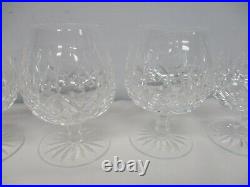 Set Of 4 Signed Waterford Lismore 5 1/4 Brandy Glasses Excellent Condition