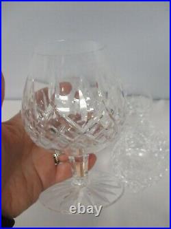 Set Of 4 Signed Waterford Lismore 5 1/4 Brandy Glasses Excellent Condition