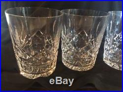 Set Of 4 Waterford Crystal Lismore Double Old Fashion Glasses
