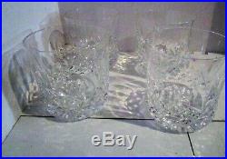 Set Of 4 Waterford Crystal Lismore Old Fashioned Glasses Tumblers