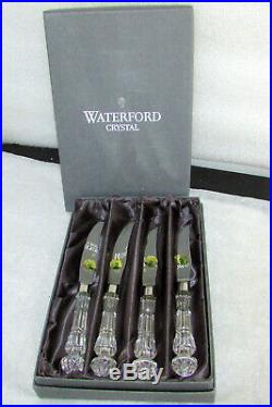 Set Of 4 Waterford Crystal Steak Knives Made In Ireland Signed New Boxed Set