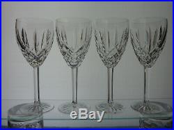 Set Of 4 Waterford Ireland Crystal Araglin Water Wine Goblets Mint 10 Oz 7 7/8