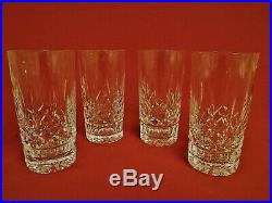 Set Of 4 Waterford Lismore 12oz Highball Glasses/tumblers
