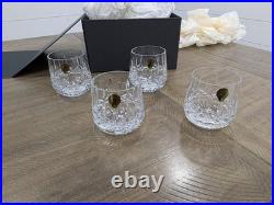 Set Of (4) Waterford Lismore 9 Oz Roly Poly Old Fashioned Glasses-New In Box