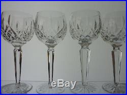 Set Of 4 Waterford Lismore Wine Hocks 7-3/8 / 6 Oz Pristine Condition