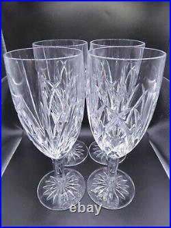 Set Of 4 Waterford Marquis Brookside Crystal Water Glasses Iced Beverage Retired