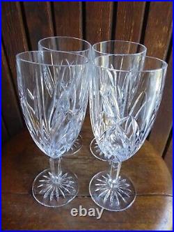 Set Of 4 Waterford Marquis Brookside Crystal Water Glasses Iced Beverage Retired