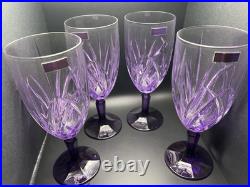 Set Of 4 Waterford Marquis Brookside Ombre Plum Iced Beverage 9