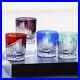 Set Of 4Pcs Crystal Whiskey Glasses Edo Kiriko Hand Cut To Clear Glassware 9oz