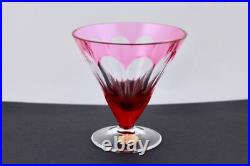 Set Of 5 Bleikristall Handgeschliffen Crystal Multicolor 3 Footed Shot Glasses