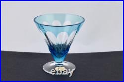 Set Of 5 Bleikristall Handgeschliffen Crystal Multicolor 3 Footed Shot Glasses