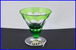 Set Of 5 Bleikristall Handgeschliffen Crystal Multicolor 3 Footed Shot Glasses