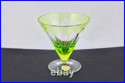 Set Of 5 Bleikristall Handgeschliffen Crystal Multicolor 3 Footed Shot Glasses