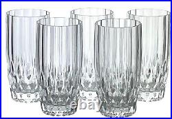 Set Of 5 Bretagne by Cristal d'Arques Highball Tumbler Glasses 5 5/8 France