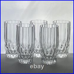 Set Of 5 Bretagne by Cristal d'Arques Highball Tumbler Glasses 5 5/8 France