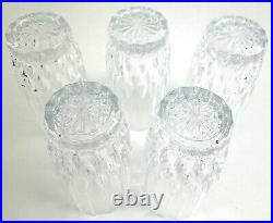 Set Of 5 Bretagne by Cristal d'Arques Highball Tumbler Glasses 5 5/8 France