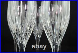Set Of 5 Miller Rogaska Soho Crystal 8-7/8 Champagne Flutes Excellent