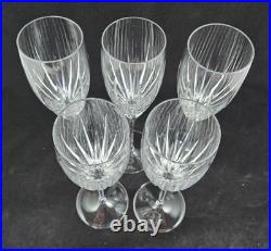 Set Of 5 Miller Rogaska Soho Crystal 8-7/8 Champagne Flutes Excellent