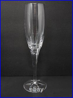 Set Of 5 Miller Rogaska Tulipe Crystal Champagne Flute Glass High End Glassware