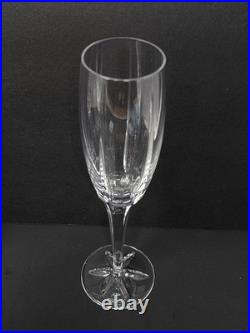 Set Of 5 Miller Rogaska Tulipe Crystal Champagne Flute Glass High End Glassware