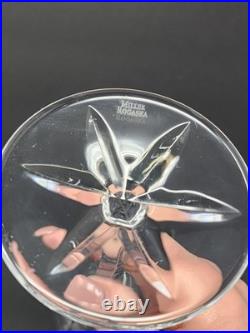 Set Of 5 Miller Rogaska Tulipe Crystal Champagne Flute Glass High End Glassware