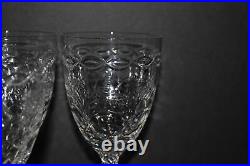 Set Of 6 Libbey Rock Sharpe 1017-1 Etched Crystal 8 Water Goblets