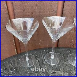 Set Of 6 MIKASA PANACHE Martini Glasses Square