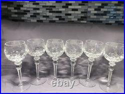 Set Of 6 Rogaska Gallia Crystal Wine Glasses 8.5tall-mint Condition