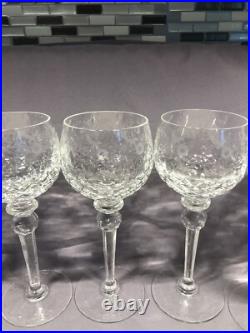 Set Of 6 Rogaska Gallia Crystal Wine Glasses 8.5tall-mint Condition